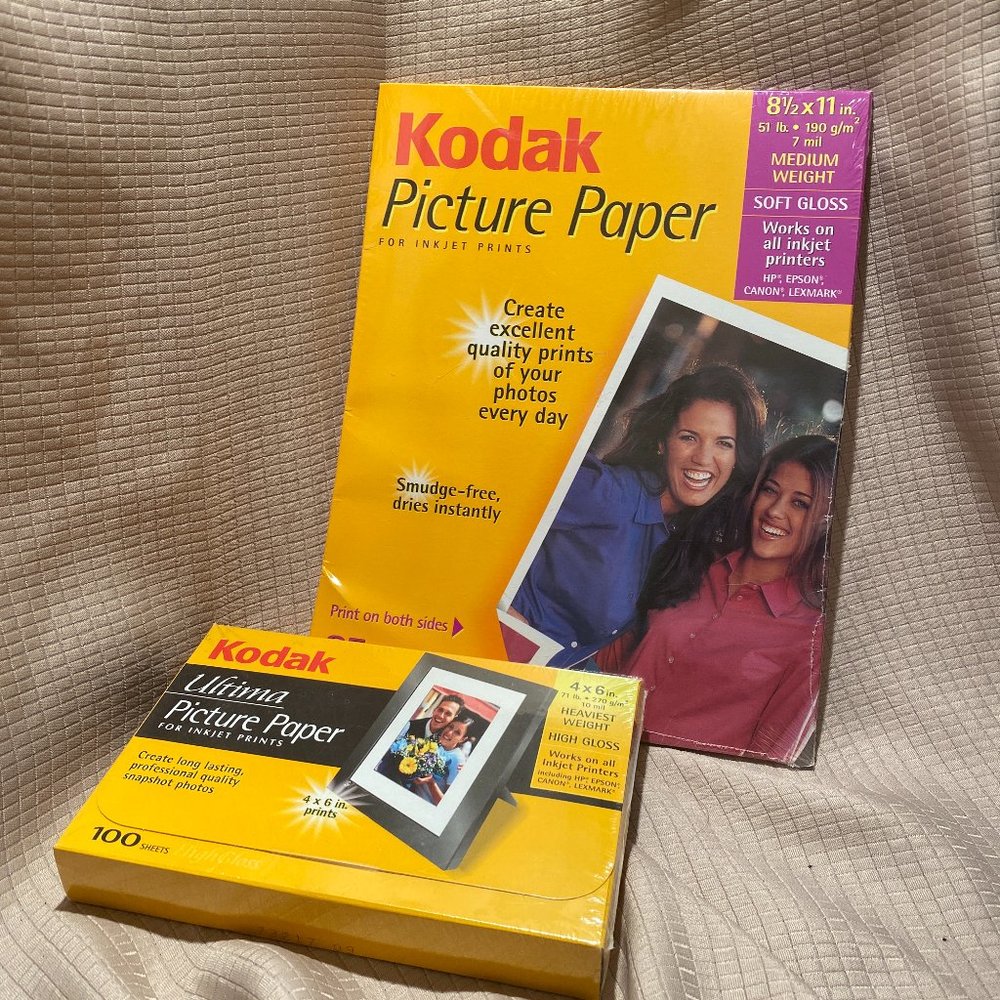 2PC Kodak  Picture paper for inkjet prints, NEW